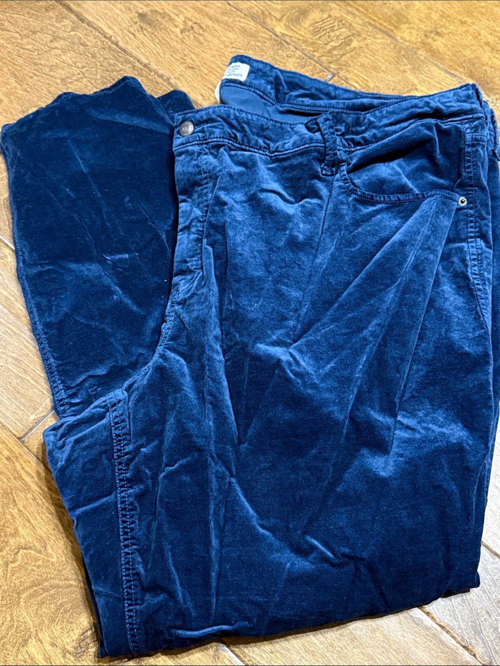 Old Navy Women's Navy Rockstar Velvet Skinny Pants